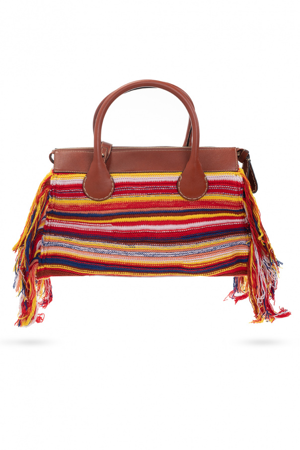 【CHLOE】EDITH SHOULDER BAG CHLOÉ Edith Medium Tote Day Bag Topstuched Leather Tasche
